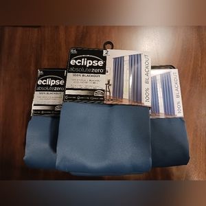 NWOT Eclipse Blackout Curtains 84 inch (Set of 3, total of 6 panels)